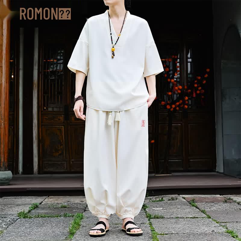 Romon Men s New Chinese Style Summer Loose Half-Sleeve Suit 3XL
Romon Men s New Chinese Style Summer Loose Half-Sleeve Suit 3XL