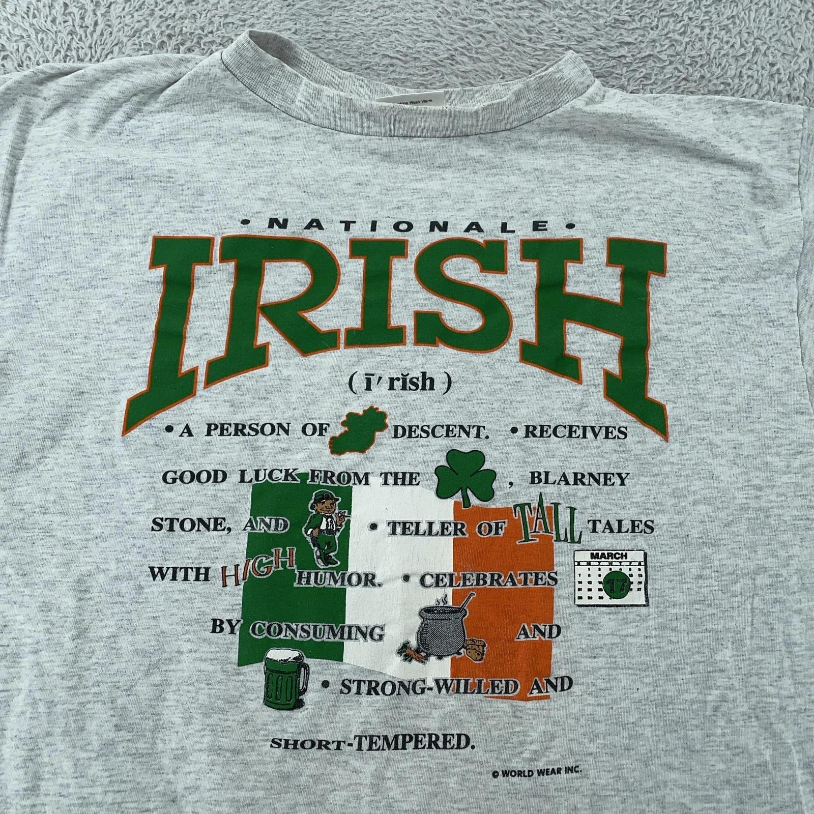 Vintage Irish Definition Joke Shirt Mens Medium St. Patrick s Day Beer Tee USA 3XL
Vintage Irish Definition Joke Shirt Mens Medium St. Patrick s Day Beer Tee USA 3XL