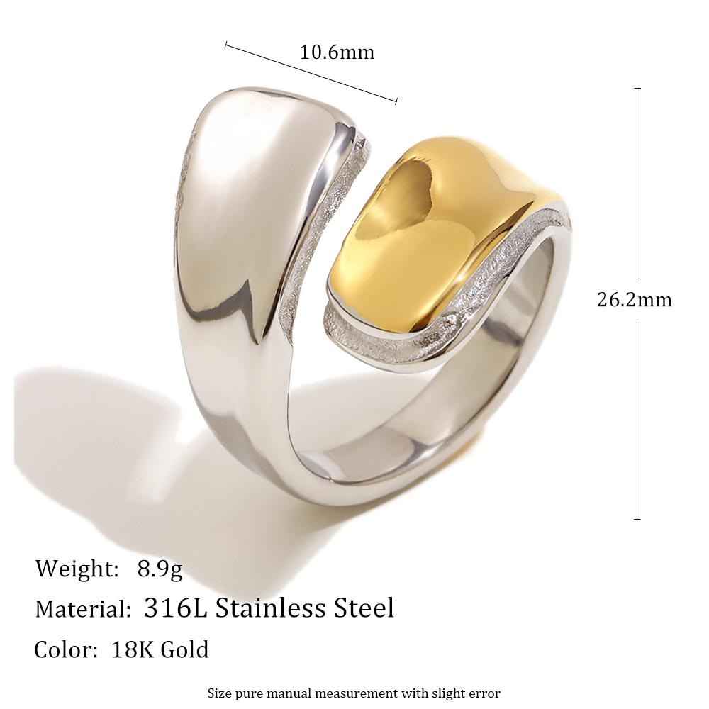 MamacitaSlay 316L Stainless Steel Two Tone Asymmetric Opening Ring Party Waterproof Jewelry Women s Unique Cool Creative Gift 6
MamacitaSlay 316L Stainless Steel Two Tone Asymmetric Opening Ring Party Waterproof Jewelry Women s Unique Cool Creative Gift 6