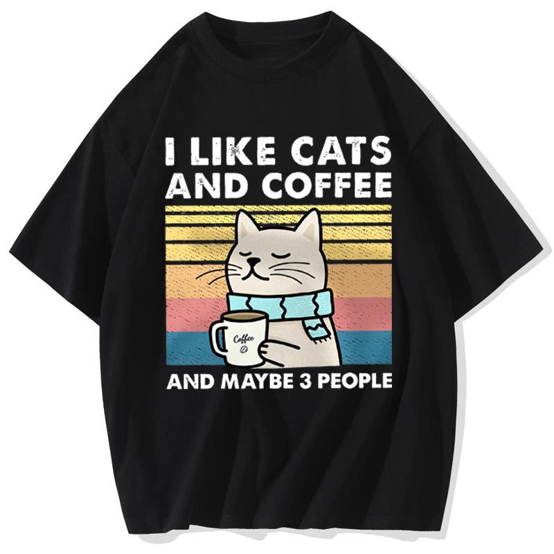 Men Women TShirt I Like Cats And Coffee Cotton Tee Clothes Hip Hop Loose Tshirt Fashion Crewneck TShirt Streetwear Couple S
Men Women TShirt I Like Cats And Coffee Cotton Tee Clothes Hip Hop Loose Tshirt Fashion Crewneck TShirt Streetwear Couple S