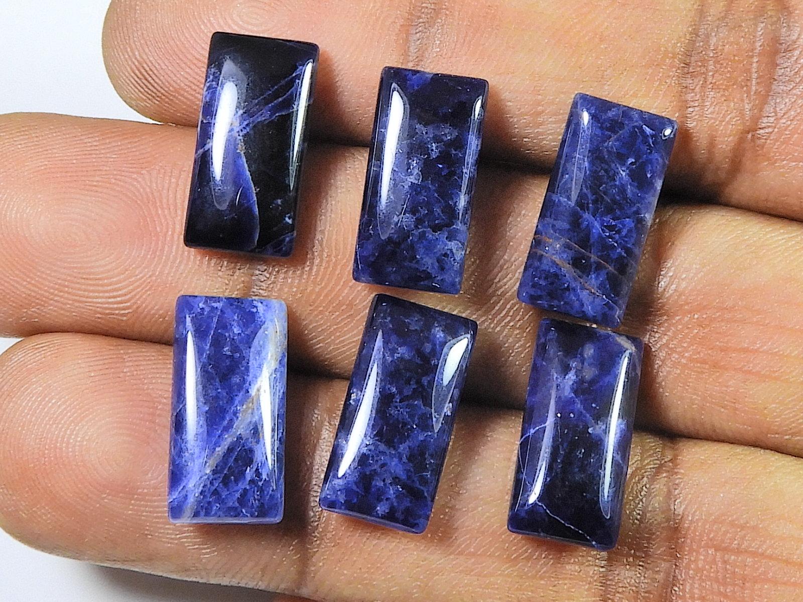 30Cts. Natural Sodalite Rectangle Cabochon Loose Gemstone 06 Pcs Lot 8X16MM RQ-1962
30Cts. Natural Sodalite Rectangle Cabochon Loose Gemstone 06 Pcs Lot 8X16MM RQ-1962
