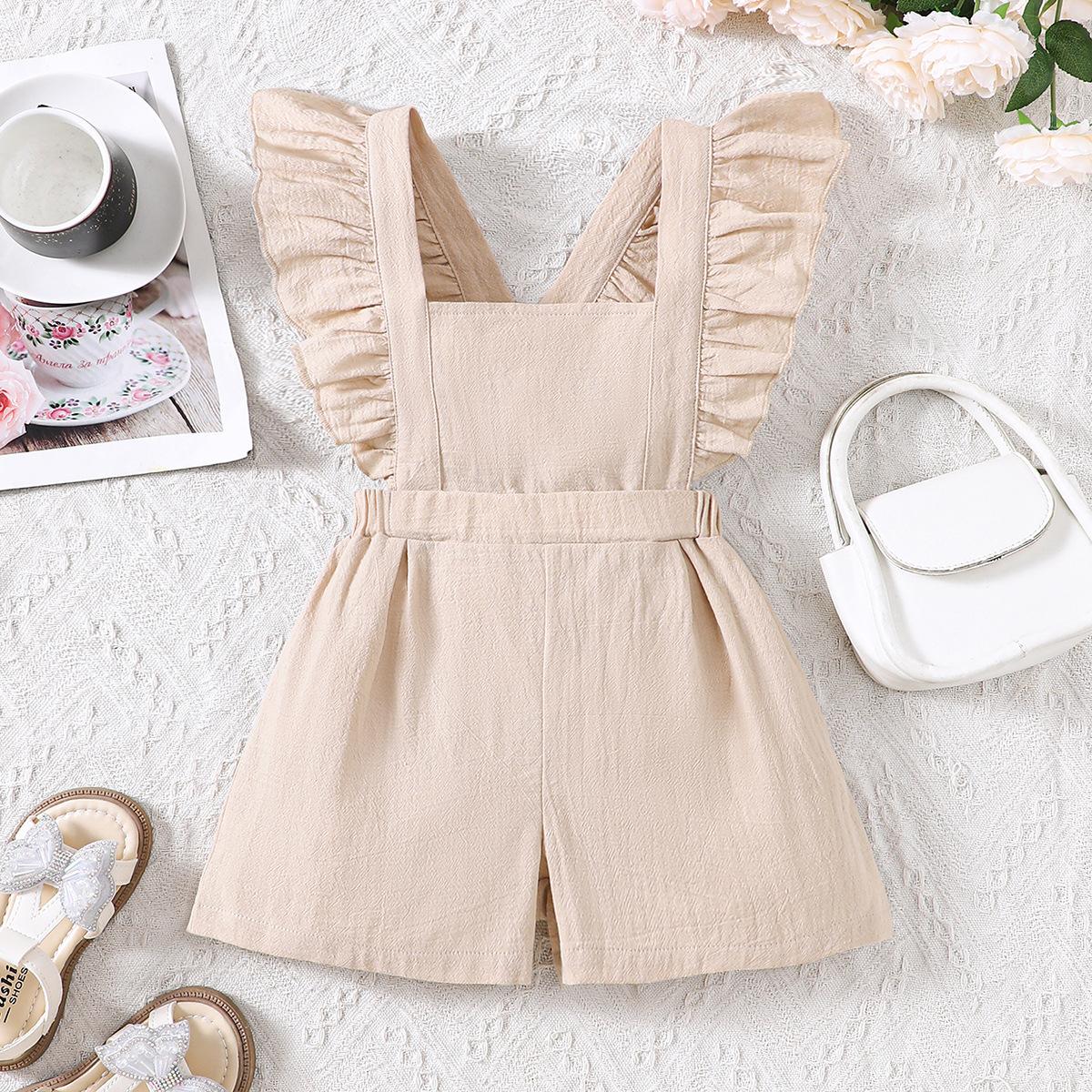 Детская одежда Новая весенне-летняя одежда для девочек с оборками однотонный короткий комбинезон 7Y абрикосовый
Детская одежда Новая весенне-летняя одежда для девочек с оборками однотонный короткий комбинезон 7Y абрикосовый