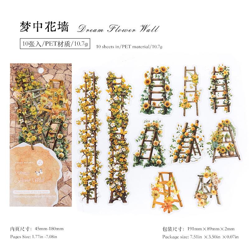 10Pcs Plant Flower Ladder Theme Stickers Retro Fresh Style Junk Journal Collage Decor
10Pcs Plant Flower Ladder Theme Stickers Retro Fresh Style Junk Journal Collage Decor
