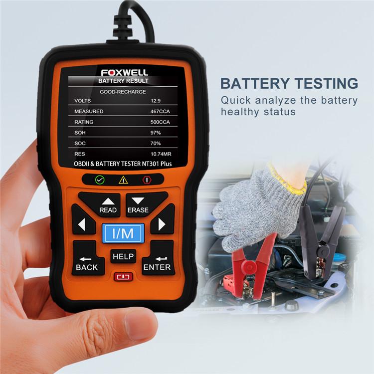NT301 PLUS OBDII/EOBD Car Engine & Battery Diagnostic Tool
NT301 PLUS OBDII/EOBD Car Engine & Battery Diagnostic Tool