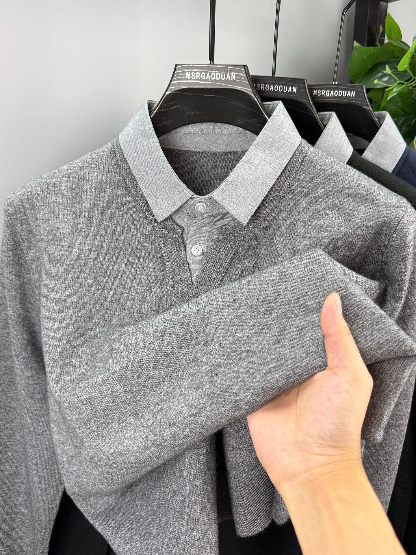 Men’s 2025 Fall/Winter Two-Piece Look Collar Knit Sweater - Thick & Warm Pullover 2XL сірий колір
Men’s 2025 Fall/Winter Two-Piece Look Collar Knit Sweater - Thick & Warm Pullover 2XL сірий колір