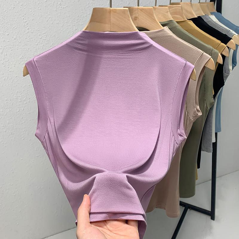 Modal camisole women s 2025 summer new style half-high collar thin bottoming shirt temperament waistcoat top 3XL світло-синій колір
Modal camisole women s 2025 summer new style half-high collar thin bottoming shirt temperament waistcoat top 3XL світло-синій колір