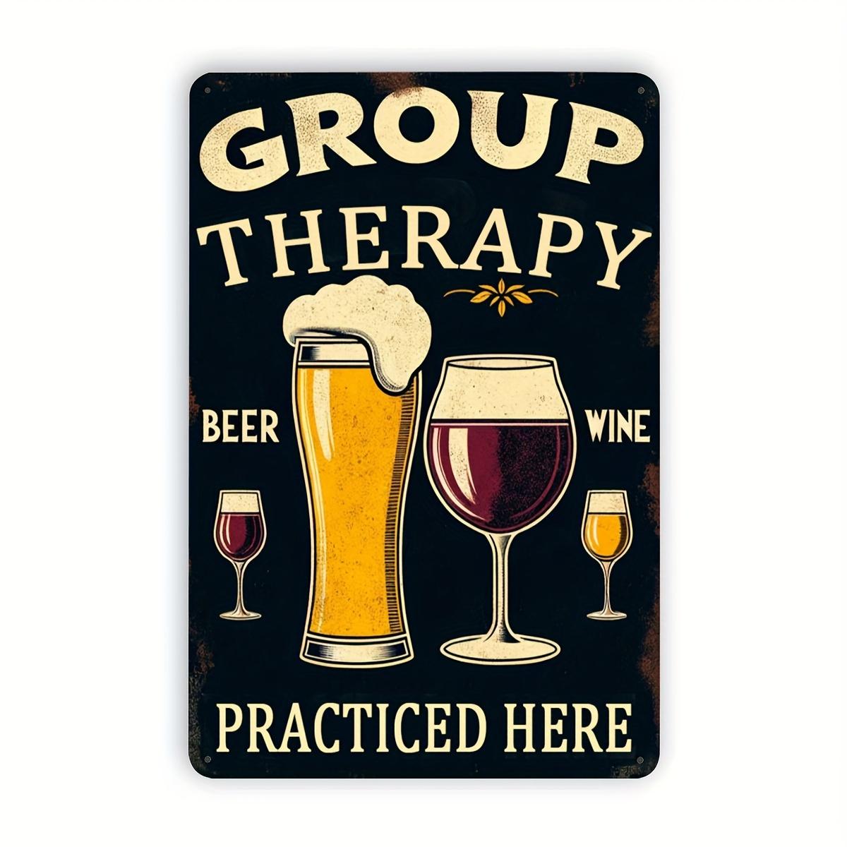 HD Tin Sign Group Therapy Beer Wine Practiced Here Funny Vintage Metal Poster Retro Wall Art for Bar Pub Decor 20x30cm(7.8x11.8inch)
HD Tin Sign Group Therapy Beer Wine Practiced Here Funny Vintage Metal Poster Retro Wall Art for Bar Pub Decor 20x30cm(7.8x11.8inch)