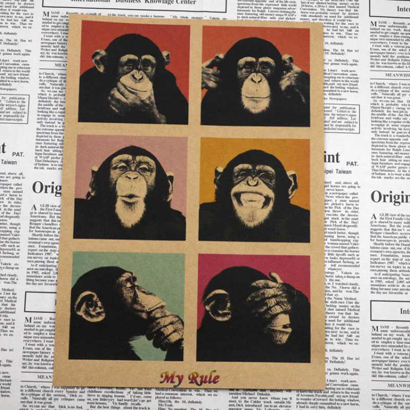 Gorilla Retro Kraft Paper Poster: My Rules of Dealing with People - Free Shipping for Bar, Cafe, Restaurant, Bedroom Decor 16 inch (30x42 cm) 150g Retro Kraft Paper
Gorilla Retro Kraft Paper Poster: My Rules of Dealing with People - Free Shipping for Bar, Cafe, Restaurant, Bedroom Decor 16 inch (30x42 cm) 150g Retro Kraft Paper