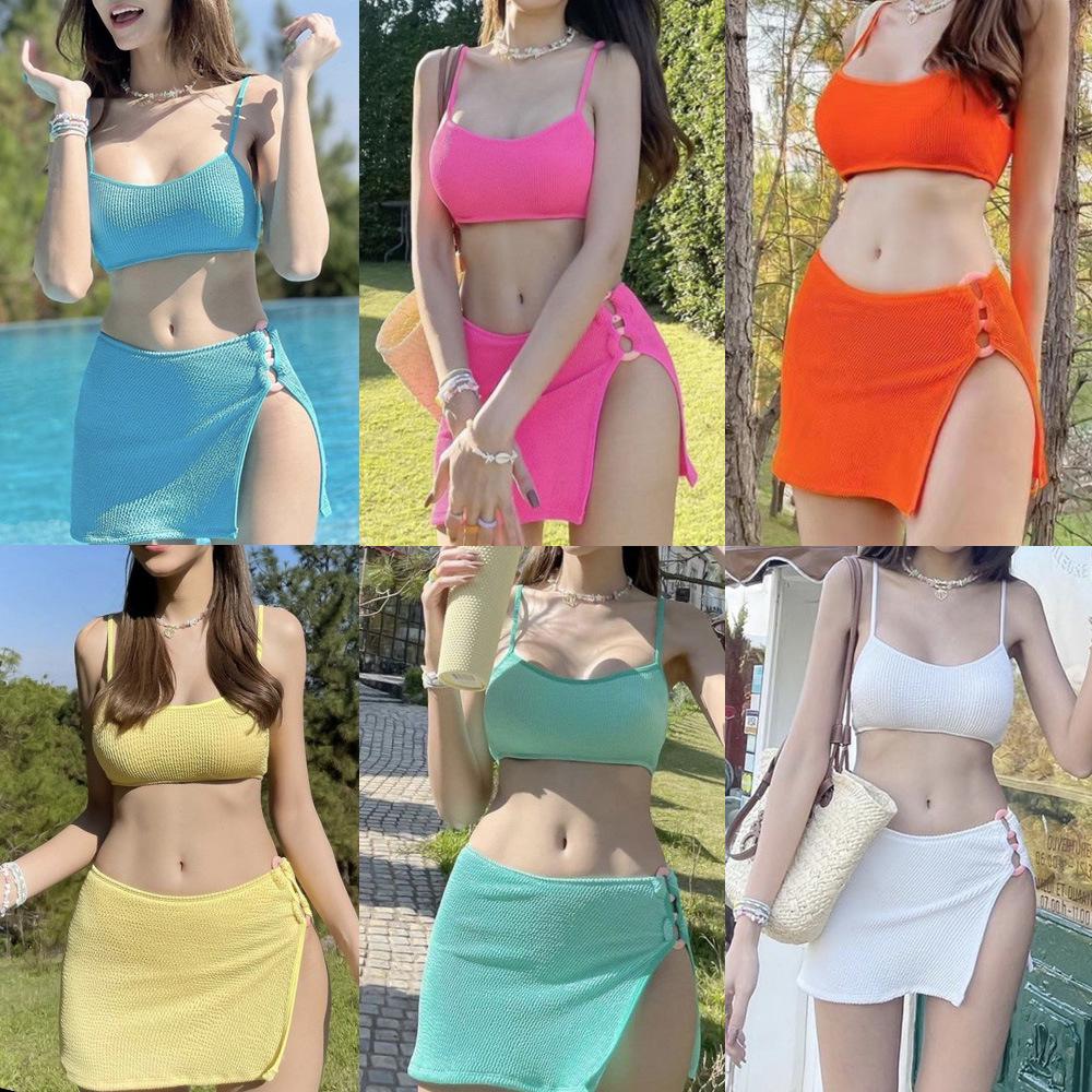 Korean Halter Bikini Three-Piece Set - Sexy, Slimming Swimwear for Women Medium троянди рожеві кольору
Korean Halter Bikini Three-Piece Set - Sexy, Slimming Swimwear for Women Medium троянди рожеві кольору