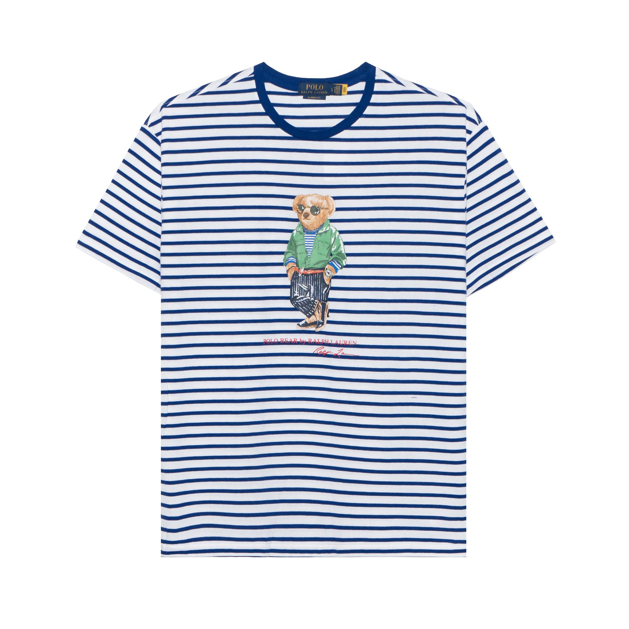 Polo Ralph Lauren SS22 Cartoon Bear Striped T-Shirt Short Sleeve T-Shirt Men Tops Blue 710863010-001 L
Polo Ralph Lauren SS22 Cartoon Bear Striped T-Shirt Short Sleeve T-Shirt Men Tops Blue 710863010-001 L