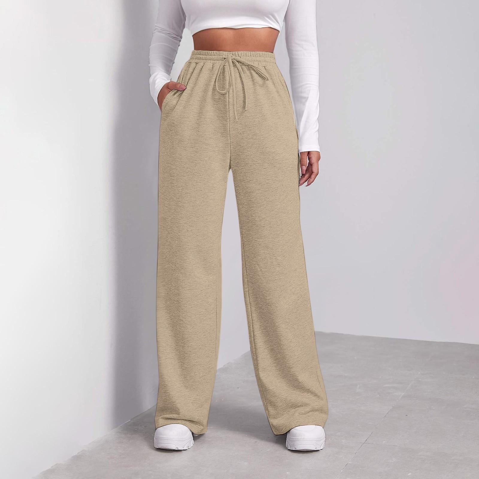 Женские широкие спортивные штаны с высокой талией, повседневные брюки для занятий йогой XL хаки
Женские широкие спортивные штаны с высокой талией, повседневные брюки для занятий йогой XL хаки