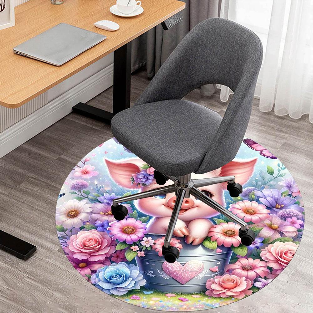 1pc Piggy Flowers Round Chair mat office Area Rug - Non-Slip, Floor Mat for Office, Bedroom, Ideal home decor gift c0112076 80cm
1pc Piggy Flowers Round Chair mat office Area Rug - Non-Slip, Floor Mat for Office, Bedroom, Ideal home decor gift c0112076 80cm