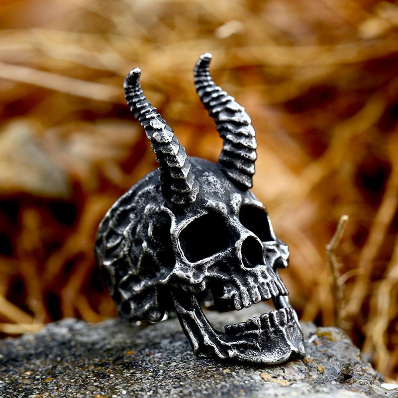 BEIER 2022 New Arrival Stainless Steel Satanic Skull Horn Ring For Men Heavy Punk Goth Demon Jewelry Wholesale 14
BEIER 2022 New Arrival Stainless Steel Satanic Skull Horn Ring For Men Heavy Punk Goth Demon Jewelry Wholesale 14