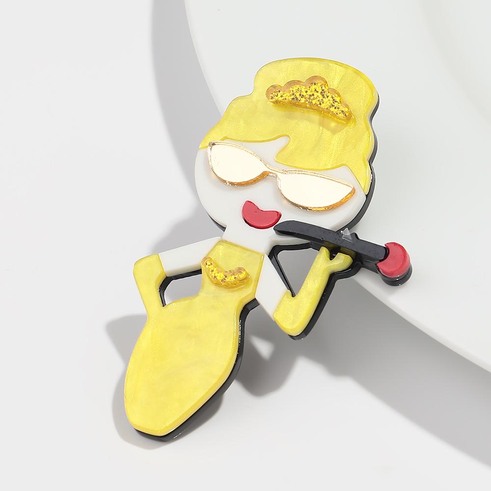 Cute Acrylic Lady Cigarette Holder Brooches for Women Trendy Girl Pipe Figure Badge Pins Office Jewelry Clothes Accessories Gift жёлтый
Cute Acrylic Lady Cigarette Holder Brooches for Women Trendy Girl Pipe Figure Badge Pins Office Jewelry Clothes Accessories Gift жёлтый