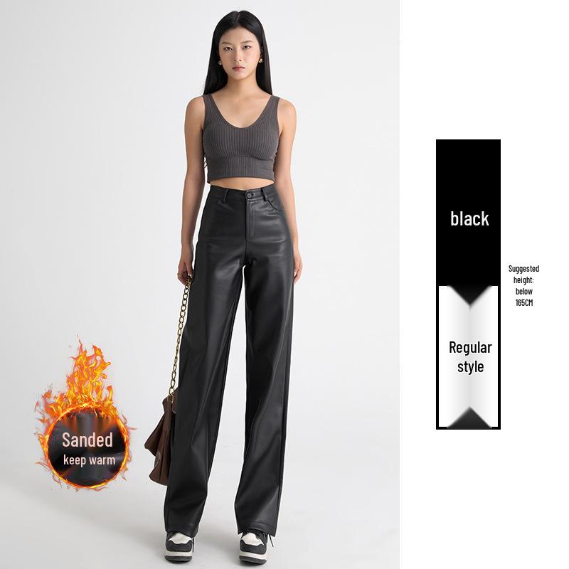 Женские брюки с высокой посадкой из ПУ кожи с широкими штанинами для осени и зимы S, Recommended 90-100 lbs
Женские брюки с высокой посадкой из ПУ кожи с широкими штанинами для осени и зимы S, Recommended 90-100 lbs