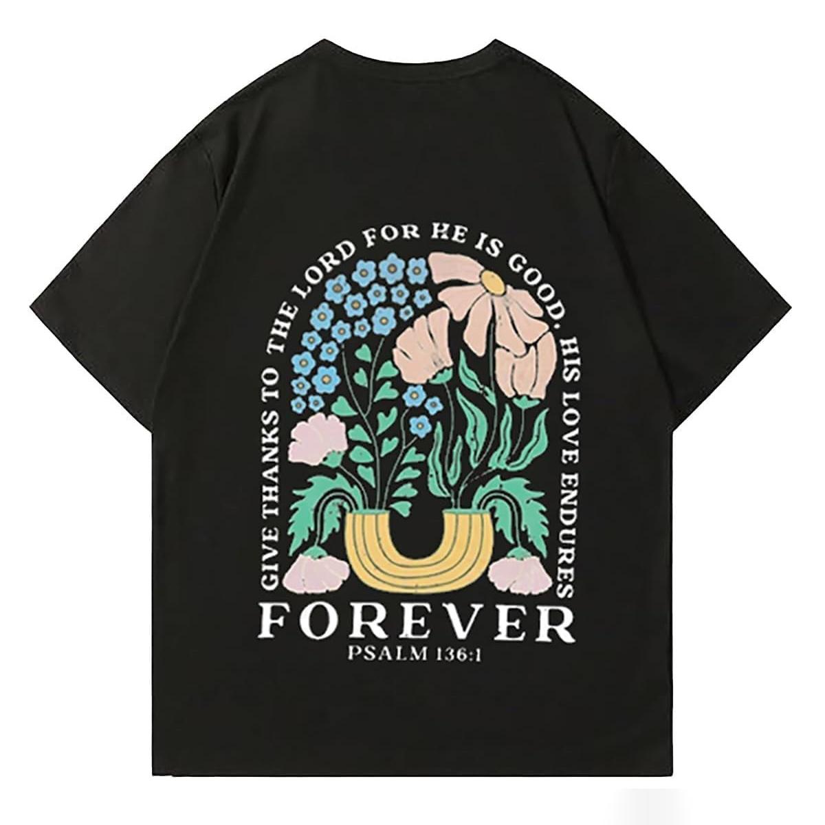 Men s Give Thanks Floral Graphic Tee, Psalm 136:1 Verse Streetwear Oversized T-Shirt XXL чорний
Men s Give Thanks Floral Graphic Tee, Psalm 136:1 Verse Streetwear Oversized T-Shirt XXL чорний