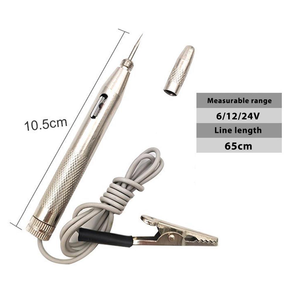 Car Light Circuit Tester Lamp Voltage Auto DC 6V 12V 24V Copper Test Pen Detector Probe Light System Test Probe Lamp срібний
Car Light Circuit Tester Lamp Voltage Auto DC 6V 12V 24V Copper Test Pen Detector Probe Light System Test Probe Lamp срібний
