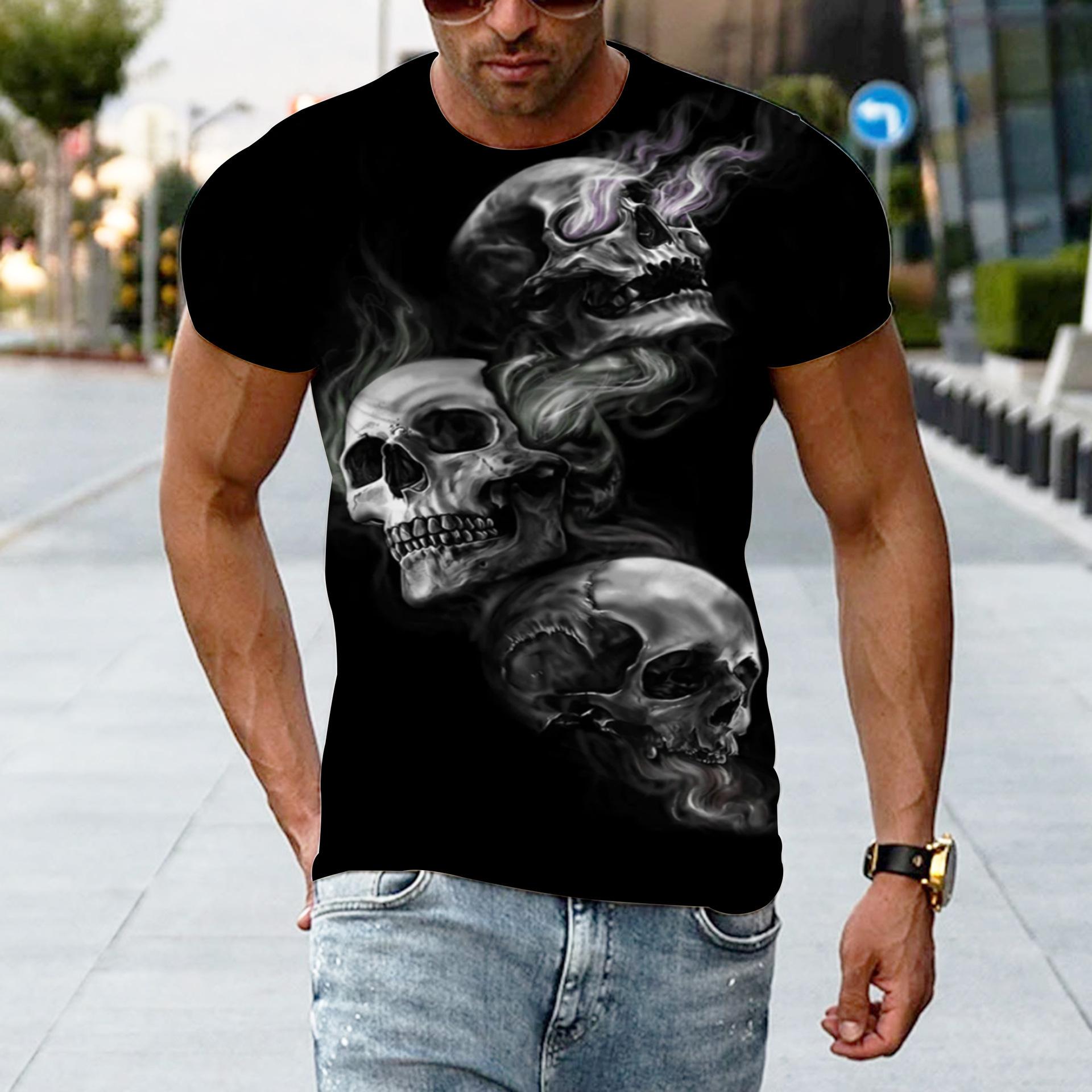Винтажные мужские футболки с черепом и 3D принтом, свободный топ с круглым вырезом и короткими рукавами, негабаритная футболка ужасов, мужская одежда, уличная одежда в стиле панк L
Винтажные мужские футболки с черепом и 3D принтом, свободный топ с круглым вырезом и короткими рукавами, негабаритная футболка ужасов, мужская одежда, уличная одежда в стиле панк L