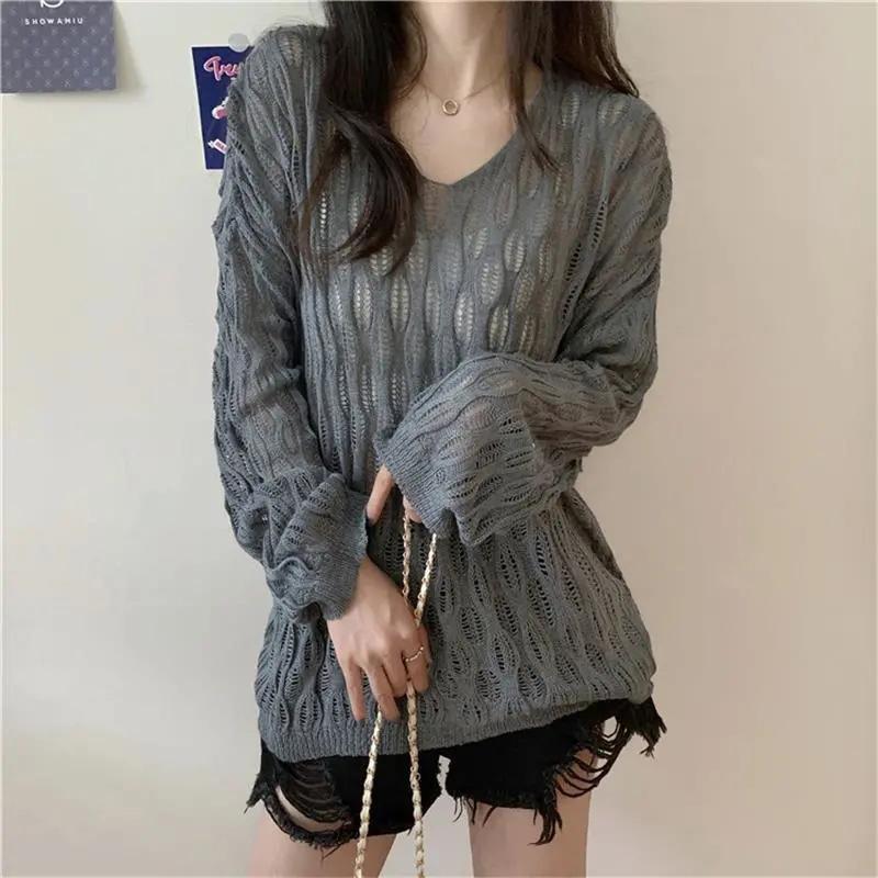 Цельная вязаная блузка, осенне-летний женский тонкий свободный солнцезащитный топ 5XL серый
Цельная вязаная блузка, осенне-летний женский тонкий свободный солнцезащитный топ 5XL серый