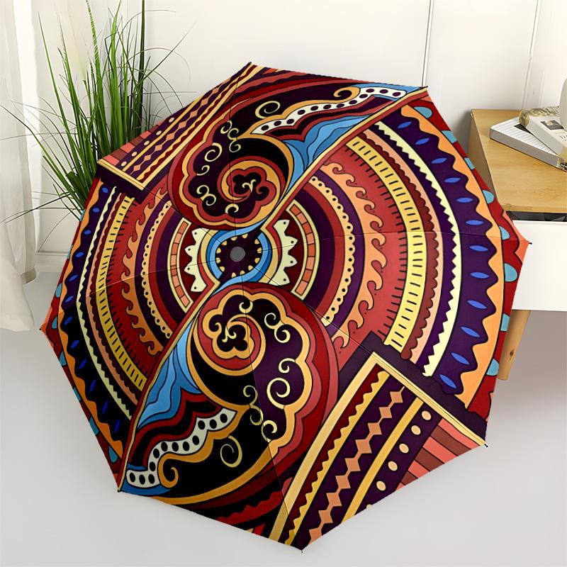 1pc Mandala Automatic Opening/Closing Folding Umbrella with 8 Ribs, Plastic Handle, Windproof Portable Sunshade Umbrella yy251222226
1pc Mandala Automatic Opening/Closing Folding Umbrella with 8 Ribs, Plastic Handle, Windproof Portable Sunshade Umbrella yy251222226