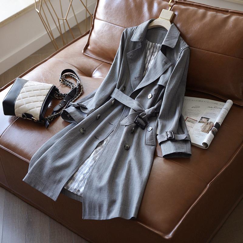 Высококачественный серый тренч, пальто женское средней длины, весенняя женская одежда, осенние женские универсальные модели XL серый
Высококачественный серый тренч, пальто женское средней длины, весенняя женская одежда, осенние женские универсальные модели XL серый