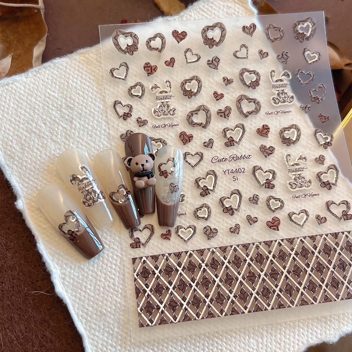 YITU Ant Graph Snake and Heart Pattern Nail Stickers - Rabbit Hollow Self-Adhesive Nail Decor YT4402
YITU Ant Graph Snake and Heart Pattern Nail Stickers - Rabbit Hollow Self-Adhesive Nail Decor YT4402