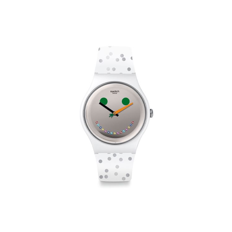 Swatch Quartz Movement Little Snowman Trendy Fun Style Watch 41mm Gray Dial Plastic Case Silicone Strap Unisex watches SUOZ260S White
Swatch Quartz Movement Little Snowman Trendy Fun Style Watch 41mm Gray Dial Plastic Case Silicone Strap Unisex watches SUOZ260S White