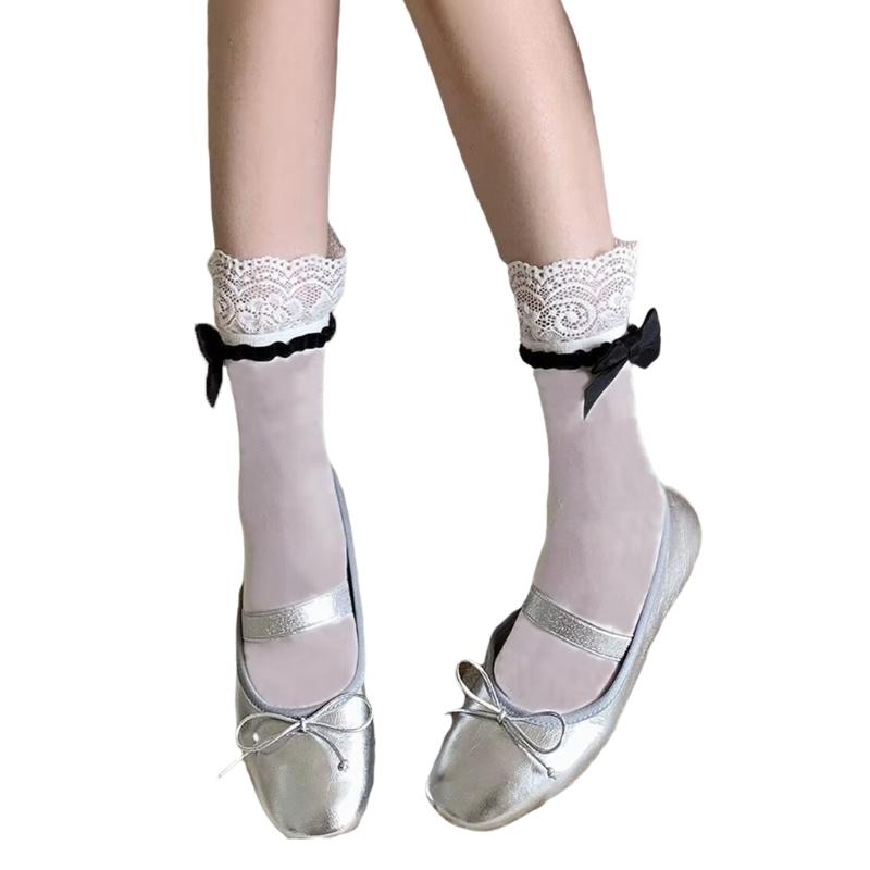 Breathable Velvets Over Knee Stockings Lace Trim Bowknot Elastic Nonslip Middle Calf Socks for Daily Wear Special Event
Breathable Velvets Over Knee Stockings Lace Trim Bowknot Elastic Nonslip Middle Calf Socks for Daily Wear Special Event