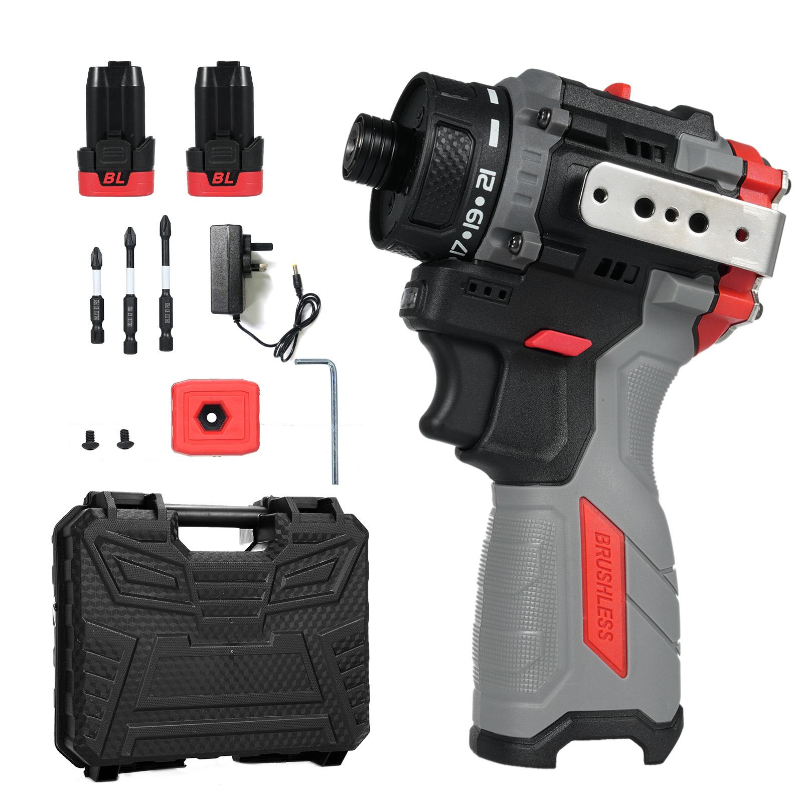 16.8V бесщеточный шуруповерт + молоток 45Nm 1600RPM литиевый набор инструментов для шуруповерта электрический винт UK Plug & 2 Battery
16.8V бесщеточный шуруповерт + молоток 45Nm 1600RPM литиевый набор инструментов для шуруповерта электрический винт UK Plug & 2 Battery