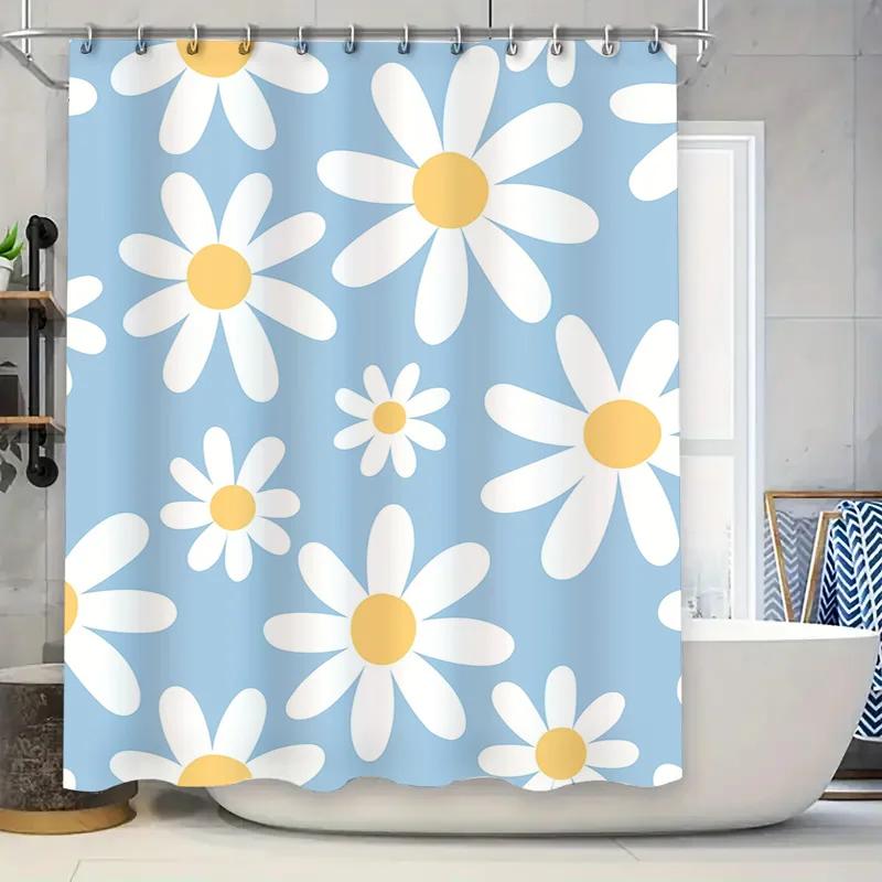 Blue Floral Shower Curtain White Yellow Flowers Decorative Bath Accessories Waterproof Fabric For Bathroom Showers (Size180X240C W60H190(CM)-1 Pcs
Blue Floral Shower Curtain White Yellow Flowers Decorative Bath Accessories Waterproof Fabric For Bathroom Showers (Size180X240C W60H190(CM)-1 Pcs