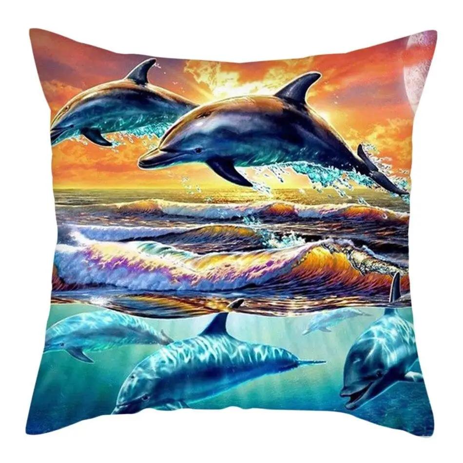 Colorful Sea World Pillowcase Cute Dolphin Pattern Cushion Cover Home Sofa Car Decoration 16x16Inch
Colorful Sea World Pillowcase Cute Dolphin Pattern Cushion Cover Home Sofa Car Decoration 16x16Inch