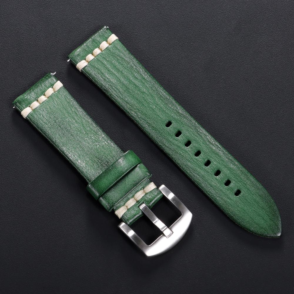 18 20 22 24mm Handmade Vintage Retro Stitching Genuine Cowhide Universal Watch Band Men Women Universal Calfskin Watch Strap 18mm зелений
18 20 22 24mm Handmade Vintage Retro Stitching Genuine Cowhide Universal Watch Band Men Women Universal Calfskin Watch Strap 18mm зелений