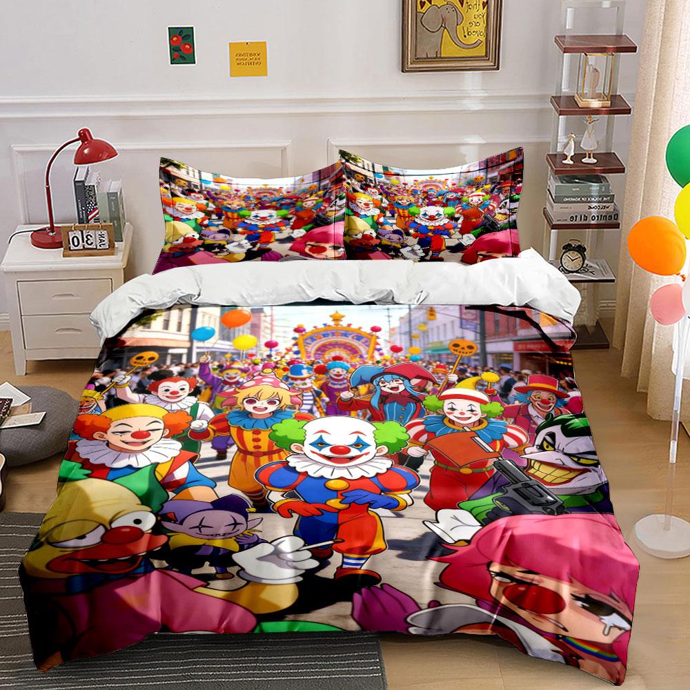 Colorful clowns parade scene. Bedding sets Duvet cover sets Duvet covers Pillowcases(1 * Duvet Cover 2 * Pillowcases, without duvet insert) 135x200cm
Colorful clowns parade scene. Bedding sets Duvet cover sets Duvet covers Pillowcases(1 * Duvet Cover 2 * Pillowcases, without duvet insert) 135x200cm