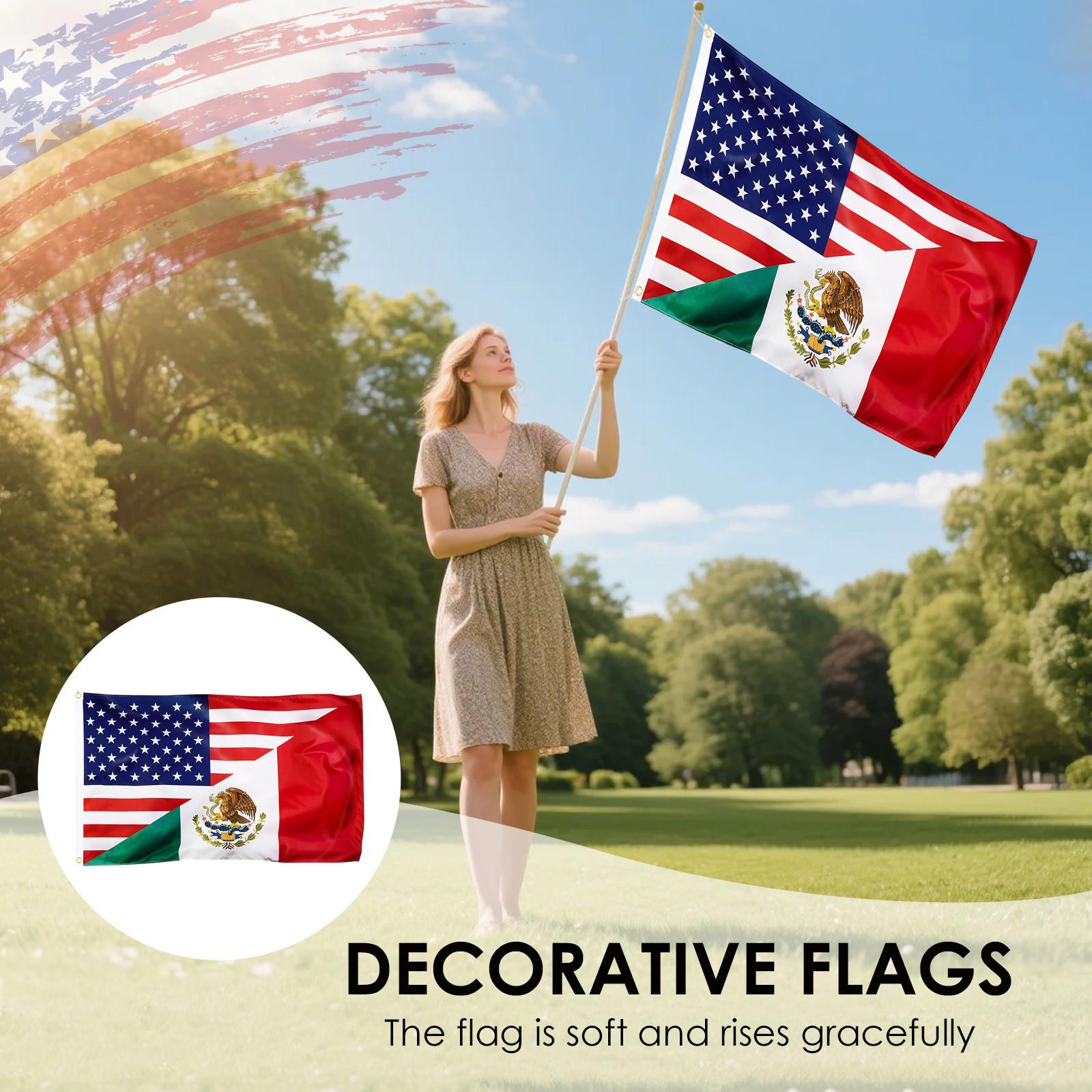 3x5 Feet America Mexico Friendship Flag - Color And Fade Proof - Canvas Header And Double Stitched - Friendship Forever US MX Flag With Brass Grommets One Size
3x5 Feet America Mexico Friendship Flag - Color And Fade Proof - Canvas Header And Double Stitched - Friendship Forever US MX Flag With Brass Grommets One Size