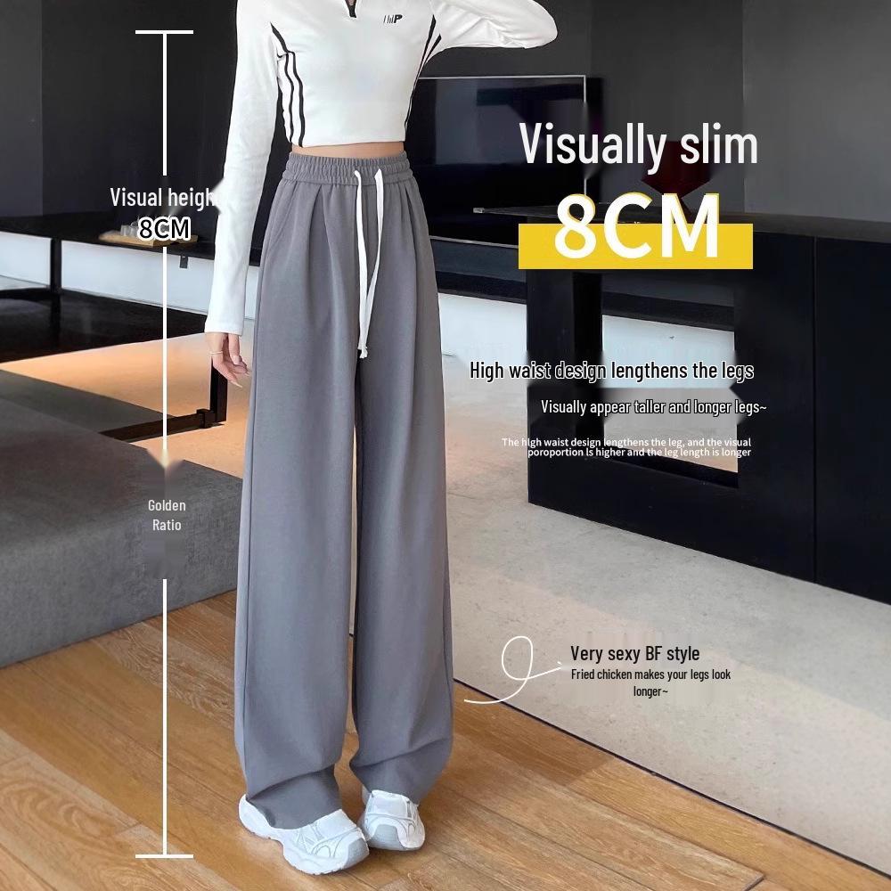 Gray Wide-Leg Sweatpants for Women - High-Waisted, Narrow Straight-Leg, Spring & Autumn 2025 Casual Style Small
Gray Wide-Leg Sweatpants for Women - High-Waisted, Narrow Straight-Leg, Spring & Autumn 2025 Casual Style Small