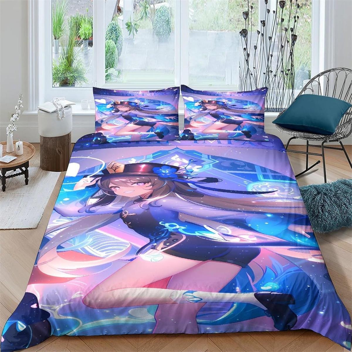 Genshin 3D Printed Duvet Cover Set with Pillowcases for Boys And Girls, Microfiber Bedding Sets with Hidden Zipper Closure 135*200cm
Genshin 3D Printed Duvet Cover Set with Pillowcases for Boys And Girls, Microfiber Bedding Sets with Hidden Zipper Closure 135*200cm