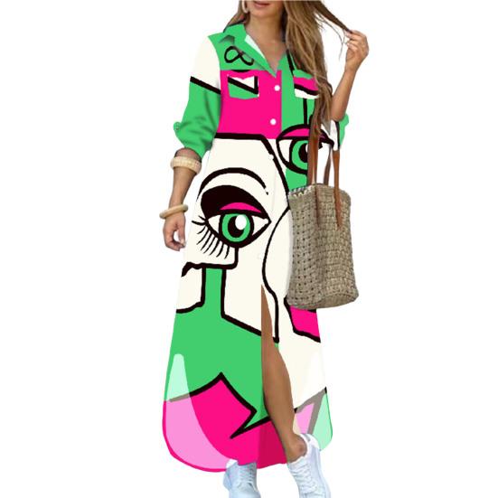 Праздничное платье, однобортное, легкое, дышащее, стильное, до щиколотки, рубашка с 3D принтом лица, повседневное платье, женская одежда 2XL зелёный
Праздничное платье, однобортное, легкое, дышащее, стильное, до щиколотки, рубашка с 3D принтом лица, повседневное платье, женская одежда 2XL зелёный