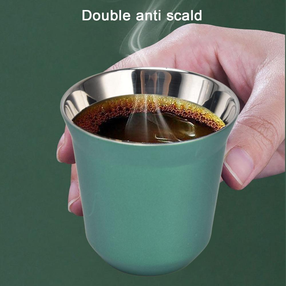 Heat Resistance Double Wall Coffee Cup Stainless Steel Espresso Cup Coffee Drinking зелений
Heat Resistance Double Wall Coffee Cup Stainless Steel Espresso Cup Coffee Drinking зелений
