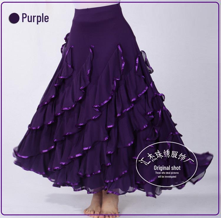 Large Flare Ballroom Dance Skirt for Practice and Performance One Size
Large Flare Ballroom Dance Skirt for Practice and Performance One Size