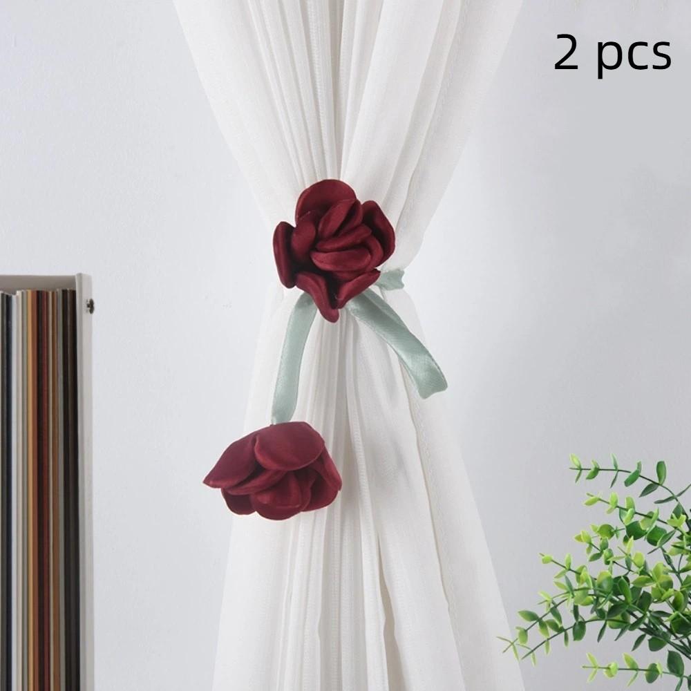2 PCS Adjustable Curtain Straps Fashion Rose Curtains Tie Rope Tulip Curtain Tieback Homestay Rose Wine Red
2 PCS Adjustable Curtain Straps Fashion Rose Curtains Tie Rope Tulip Curtain Tieback Homestay Rose Wine Red