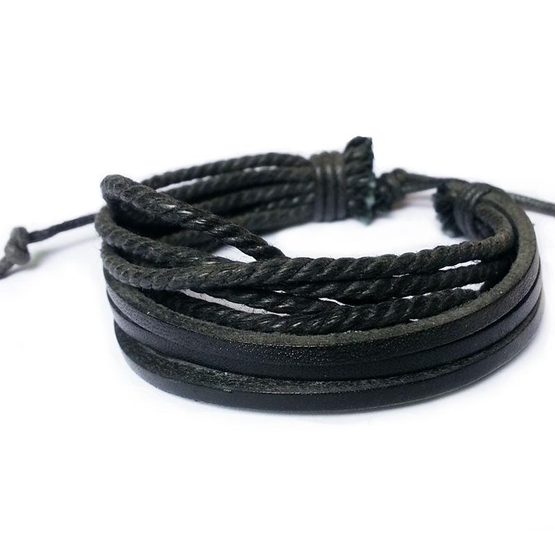 European & American Casual Fashion Multi-Layer Men s PU Leather Bracelet with Three Woven Strips коричневий
European & American Casual Fashion Multi-Layer Men s PU Leather Bracelet with Three Woven Strips коричневий