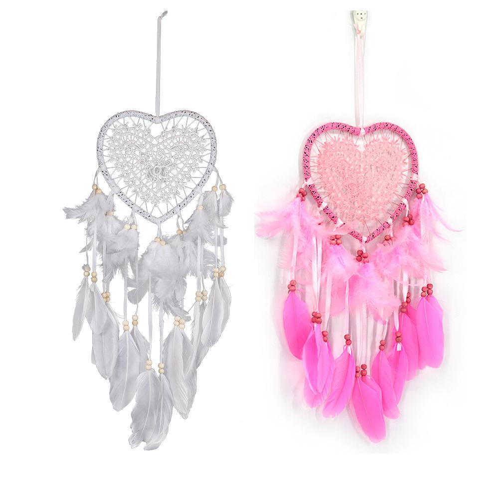 Love Heart Dream Catcher Pendant Feather Car Decor Pendant LED Light Handmade Art Crafts Romantic Beautiful for Girlfriend Gift
Love Heart Dream Catcher Pendant Feather Car Decor Pendant LED Light Handmade Art Crafts Romantic Beautiful for Girlfriend Gift
