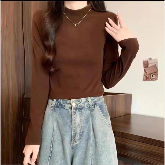 Women s Slim Fit Ribbed Velvet Half-High Neck Base Layer Shirt for Early Autumn/Winter 2XL кавовий
Women s Slim Fit Ribbed Velvet Half-High Neck Base Layer Shirt for Early Autumn/Winter 2XL кавовий