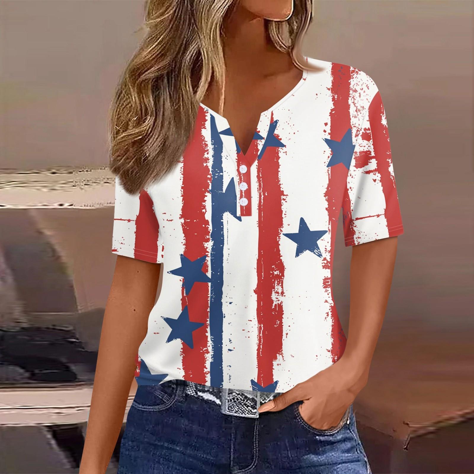 Женская футболка с принтом «День независимости» на пуговицах с коротким рукавом, повседневная, выходного дня, модная, базовая, с V-образным вырезом, обычная XXL
Женская футболка с принтом «День независимости» на пуговицах с коротким рукавом, повседневная, выходного дня, модная, базовая, с V-образным вырезом, обычная XXL