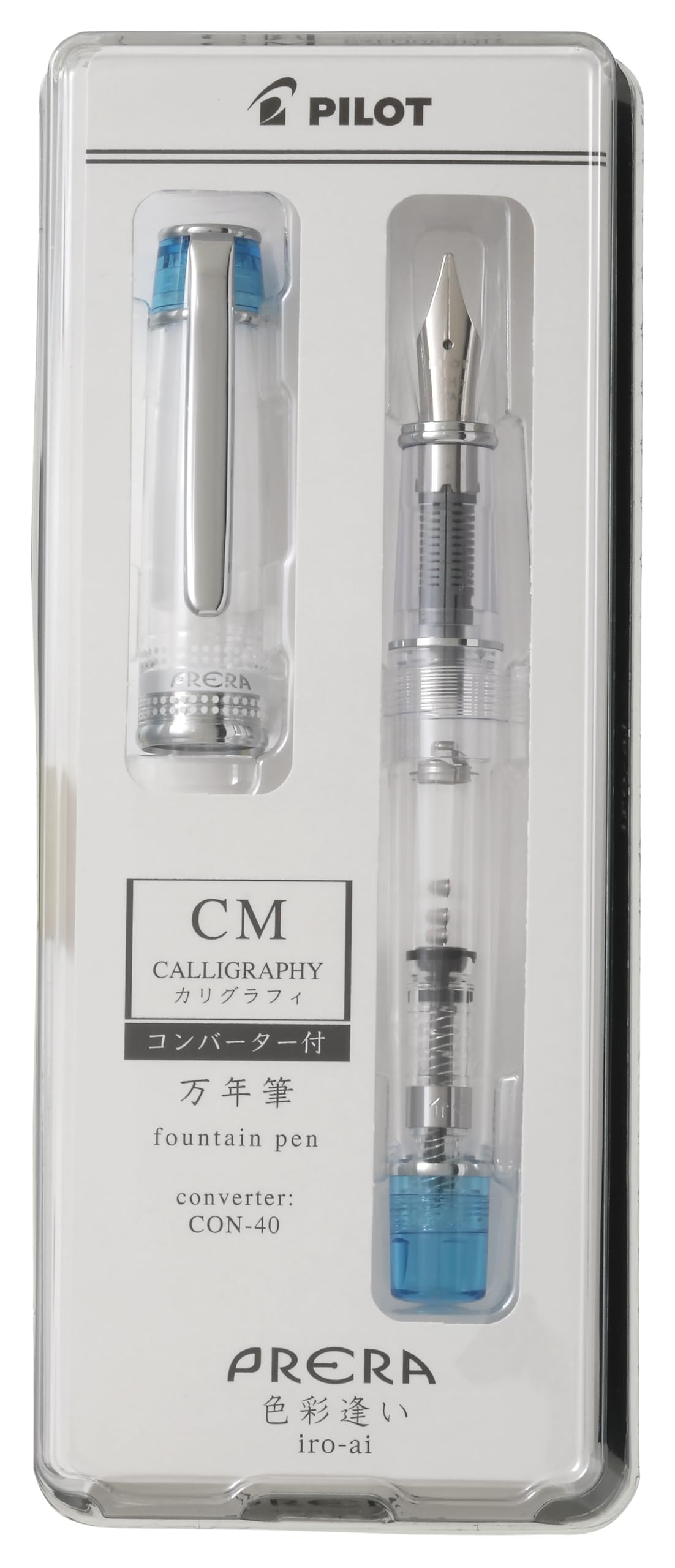 PILOT Fountain Pen PRERA Color Encounter CM Calligraphy Transparent Light Blue PFPR1TLBCM
PILOT Fountain Pen PRERA Color Encounter CM Calligraphy Transparent Light Blue PFPR1TLBCM