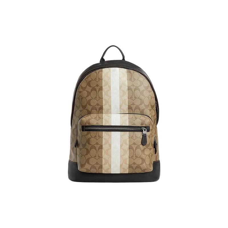 COACH backpack West 32 Striped Classic Presbyopia Zipper Closure PVC Cow Leather Patchwork Large Size Unisex Couple Style Khaki and Mixed Colors коричневий
COACH backpack West 32 Striped Classic Presbyopia Zipper Closure PVC Cow Leather Patchwork Large Size Unisex Couple Style Khaki and Mixed Colors коричневий