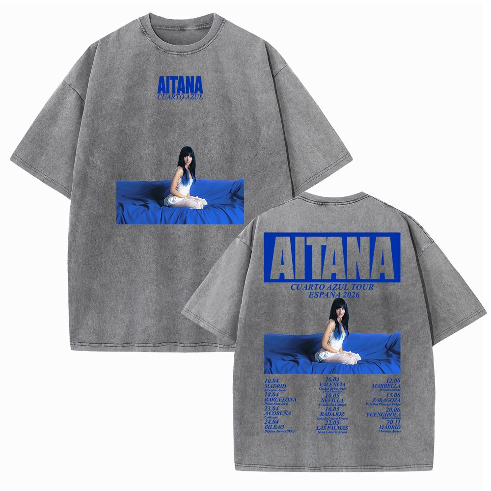 Aitana Cuarto Azul Tour Washed Tshirt Vintage Summer ONeck Short Sleeve T Shirt Tops S
Aitana Cuarto Azul Tour Washed Tshirt Vintage Summer ONeck Short Sleeve T Shirt Tops S