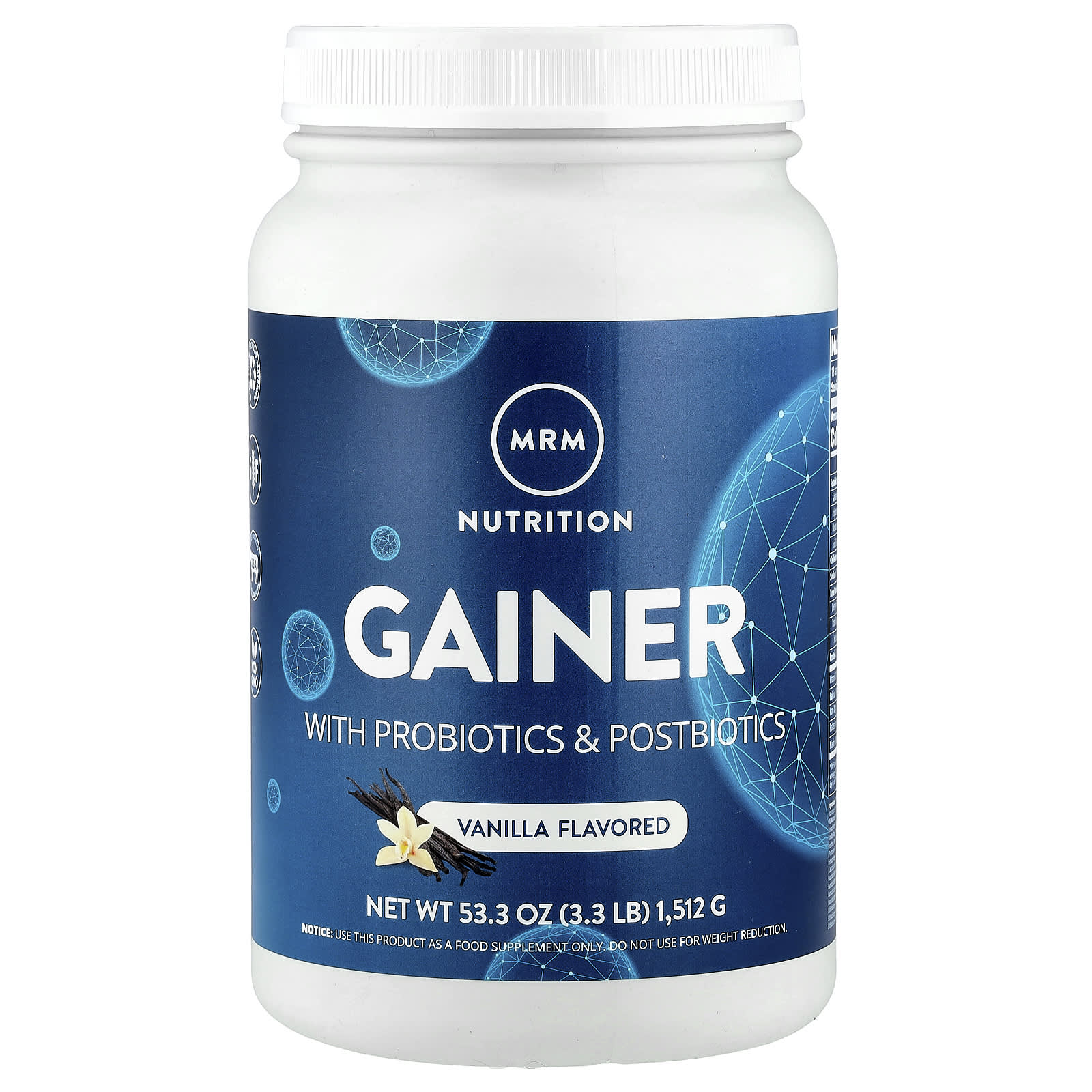 Gainer, 1 Billion Probiotics, Vanilla, 1,512G (3.3Lb)
Gainer, 1 Billion Probiotics, Vanilla, 1,512G (3.3Lb)