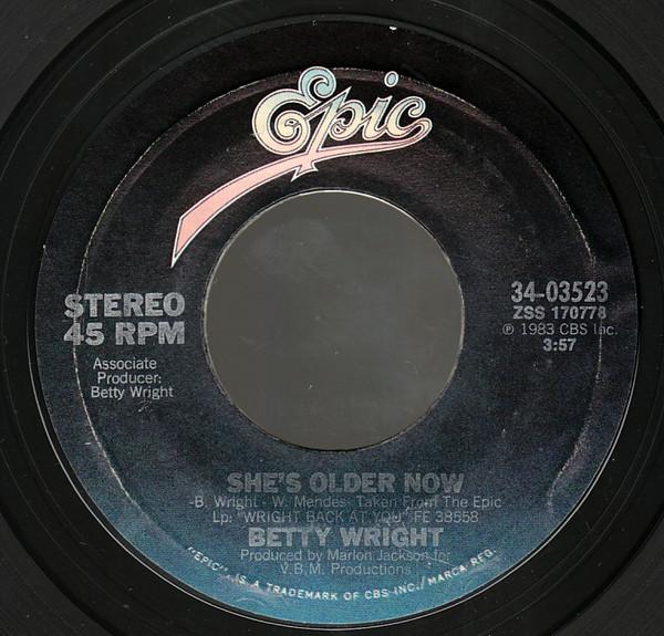 7inch Record BETTY WRIGHT - She s Older Now / Special Love 3403523 Epic 1983 US Soul/Funk Used
7inch Record BETTY WRIGHT - She s Older Now / Special Love 3403523 Epic 1983 US Soul/Funk Used