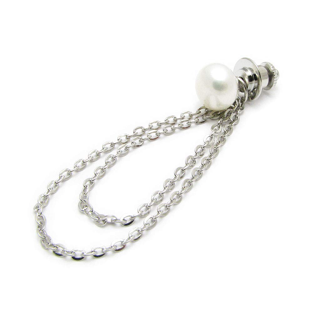 Lapel Pin Simple Freshwater Pearl Genuine 2WAY Black Pearl with Detachable Chain JS10002 Men s (White)
Lapel Pin Simple Freshwater Pearl Genuine 2WAY Black Pearl with Detachable Chain JS10002 Men s (White)